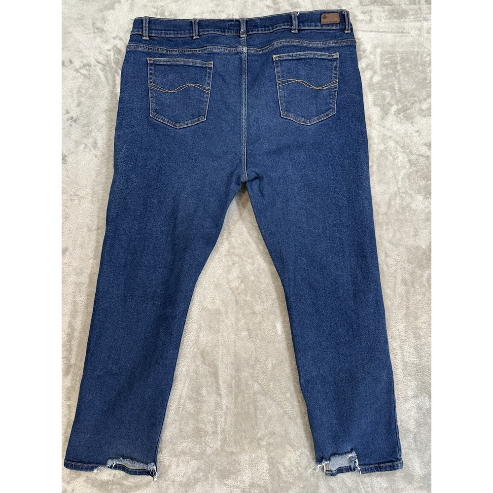 Grand River Jeans Mens 42x30 Blue Stretch High Rise Traditional Straight Cut Hem